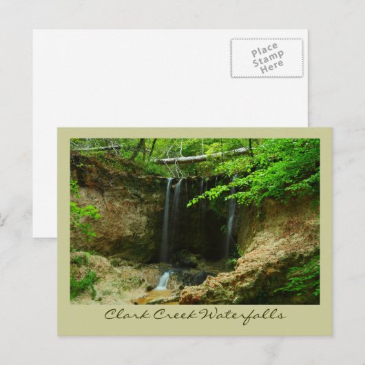 Clark Creek Waterfall Postkarte (Vorne/Hinten)