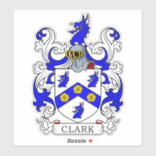 Clark Familienwappen Aufkleber
