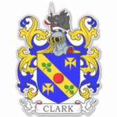 Clark Familienwappen Aufkleber (Vorderseite)