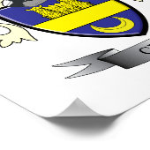 Clark Familienwappen Coat of Arms Poster (Ecke)