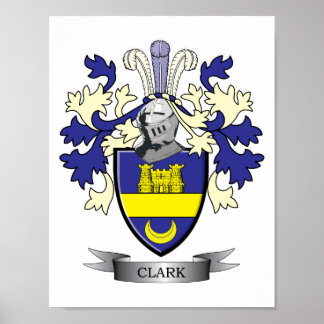 Clark Familienwappen Coat of Arms Poster