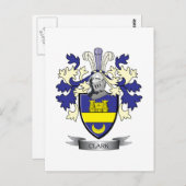 Clark Familienwappen Coat of Arms Postkarte (Vorne/Hinten)