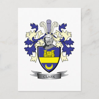 Clark Familienwappen Coat of Arms Postkarte