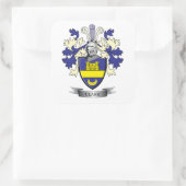 Clark Familienwappen Coat of Arms Quadratischer Aufkleber (Tasche)
