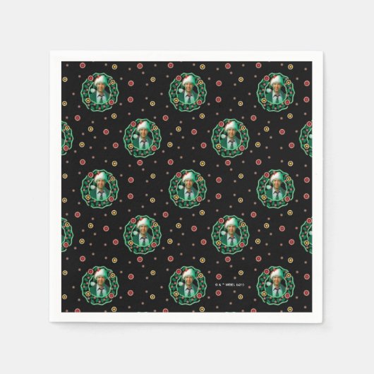 Clark Griswold Christmas Wreath Pattern Serviette (Vorderseite)