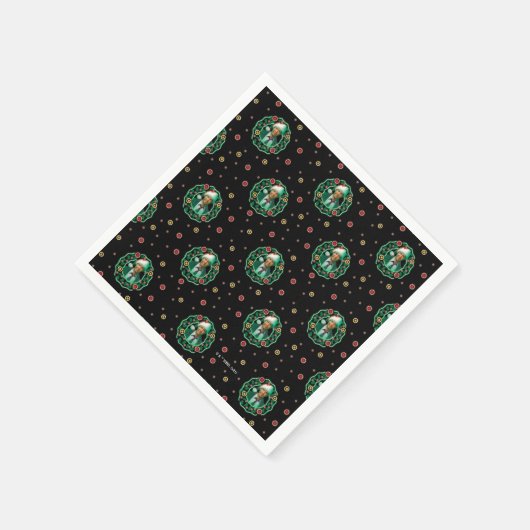 Clark Griswold Christmas Wreath Pattern Serviette (Ecke)