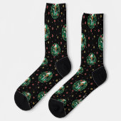 Clark Griswold Christmas Wreath Pattern Socks Socken (Linkes Detail)