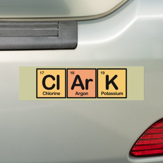 Clark machte von den Elementen Autoaufkleber (Auf Auto)