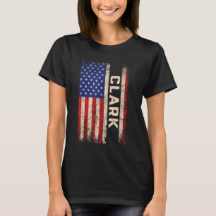 Clark Nachname Shirt Name American Flag
