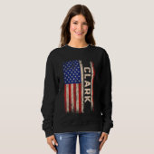 Clark Nachname Shirt Name American Flag (Vorne ganz)