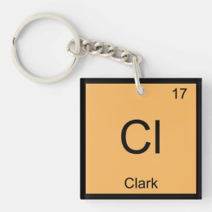 Clark Name Chemie Element Periodensystem Schlüsselanhänger