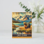 Clark-See, Alaska | Vintage Malerei Postkarte (Stehend Vorderseite)