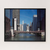 Clark Street Bridge, Chicago River, Marina Towers Puzzle (Horizontal)