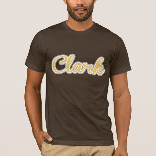 Clark-T - Shirt-Gelb-Logo T-Shirt (Vorderseite)