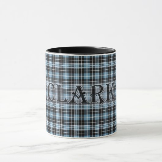 Clark Tartan mit Nachname Tasse (Zentrum)