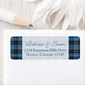Clark Tartan Rücksendeadressen-Aufklebers (Insitu)