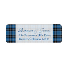 Clark Tartan Rücksendeadressen-Aufklebers