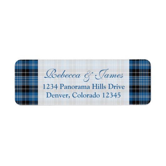 Clark Tartan Rücksendeadressen-Aufklebers (Vorne)