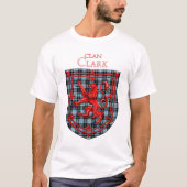 Clark Tartan Scottish Kariert Lion Rampant T-Shirt (Vorderseite)