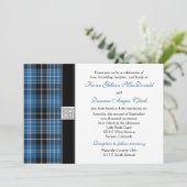 Clark Tartan Wedding Einladung Empfang (Stehend Vorderseite)