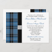 Clark Tartan Wedding Einladung Empfang (Vorne/Hinten)