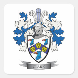 Clark-Wappen Quadratischer Aufkleber