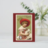 Clarke Child mit Cat Postkarte (Stehend Vorderseite)