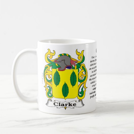 Clarke-Familien-Wappen Tasse (Links)