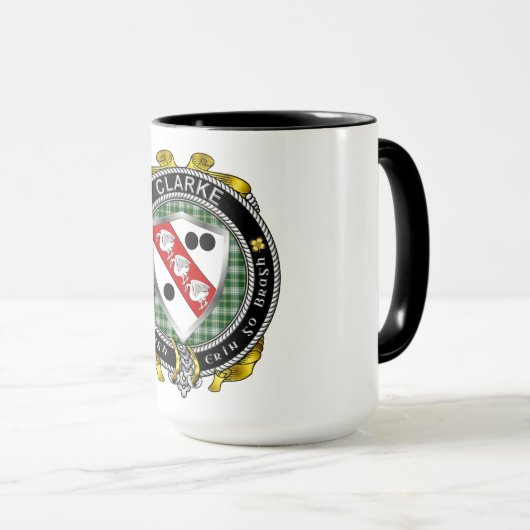 Clarke Irish Shield Abzeichen Tasse (VorderseiteRechts)