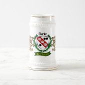 Clarke Irish Shield Personalisiert Bierglas (Mittel)