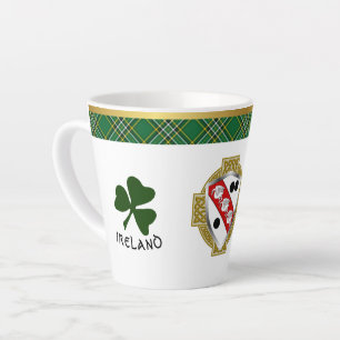 Clarke Irish Shield & Tartan Personalisiert Milchtasse
