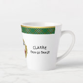 Clarke Irish Shield & Tartan Personalisiert Milchtasse (Rechts)