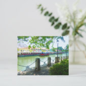 Clarke Quay Flussseite Singapur Postkarte (Stehend Vorderseite)