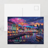Clarke Quay Singapur Postkarte (Vorne/Hinten)