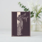 Clarke's Edgar Allan Poe Illustrationen Postkarte (Stehend Vorderseite)