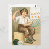 Clarks Boy Sewing Pants Postkarte (Vorne/Hinten)