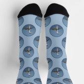 Clark's Grebe Lake Painting Original Wild Bird Art Socken (Oben)