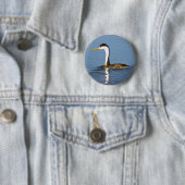 Clark's Grebe Painting - Original Bird Art Button (Beispiel)