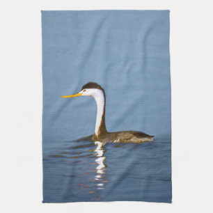 Clark's Grebe Painting - Original Bird Art Handtuch