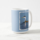 Clark's Grebe Painting - Original Bird Art Kaffeetasse (VorderseiteRechts)
