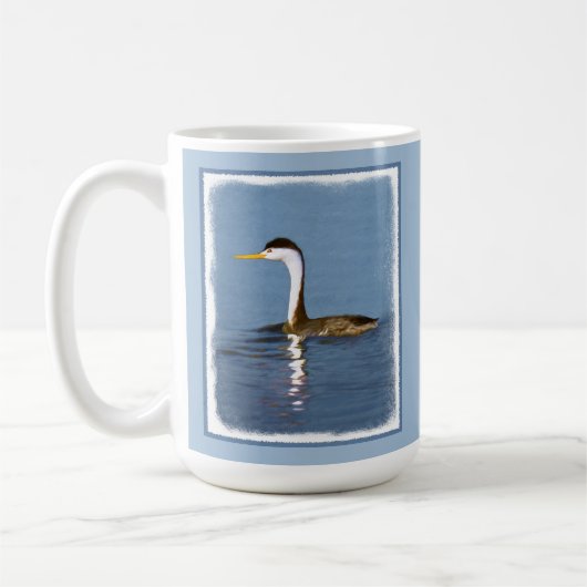 Clark's Grebe Painting - Original Bird Art Kaffeetasse (Links)