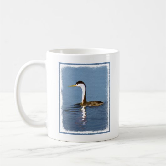 Clark's Grebe Painting - Original Bird Art Kaffeetasse (Links)