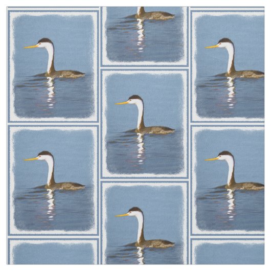 Clark's Grebe Painting - Original Bird Art Stoff (Muster)