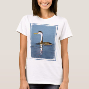 Clark's Grebe Painting - Original Bird Art T-Shirt