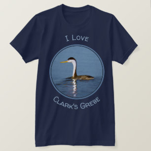 Clark's Grebe Painting - Original Bird Art T-Shirt