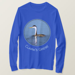 Clark's Grebe Painting - Original Bird Art T-Shirt