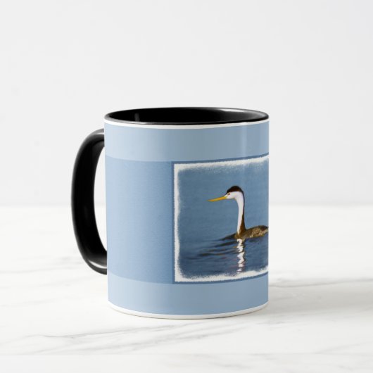 Clark's Grebe Painting - Original Bird Art Tasse (Vorderseite Links)