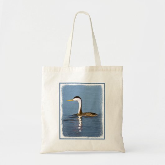 Clark's Grebe Painting - Original Bird Art Tragetasche (Vorne)