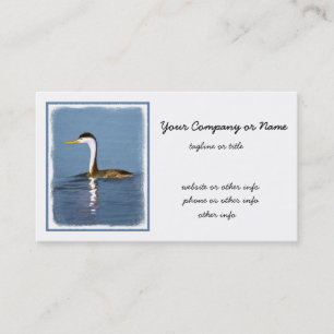 Clark's Grebe Painting - Original Bird Art Visitenkarte