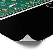 Clarks Hill Lake Georgia Satellite Map Poster (Ecke)